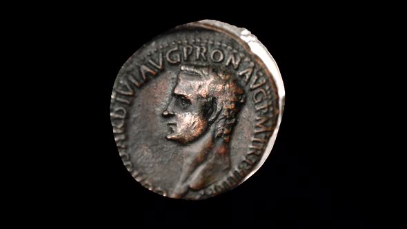 Caligula Roman Imperial Sestertius in Alpha Channel