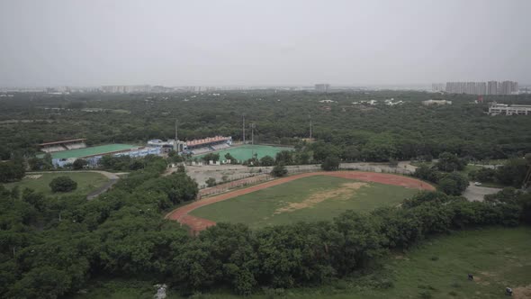 Hyderabad Gachibowli stadium, India 4K timelapse