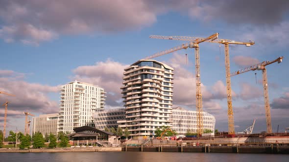 Timelapse of Hamburg HafenCity, Germany during Day Time (available in ProRes and 4K)