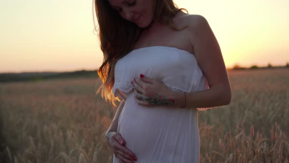 Pregnant Woman in the Field