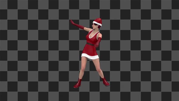 Santa Girl Dancing Looped