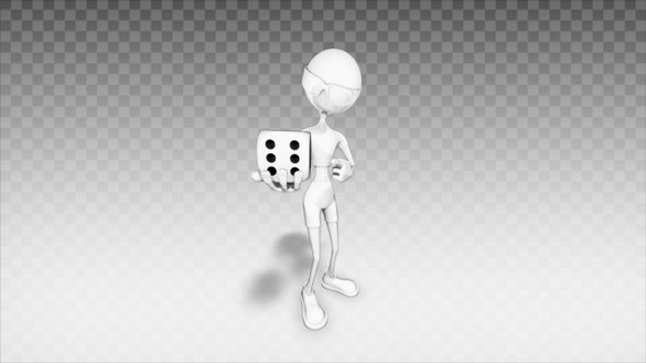 Cartoon 3D Man - Show Game Cube