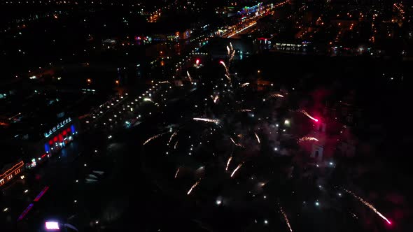 Fireworks in the Night Sky