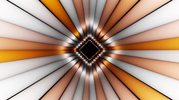 Orange and White Gradient Pipes Romb Tunnel Loop Animation