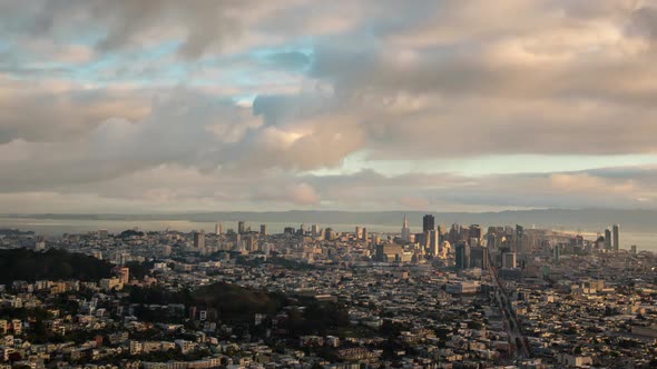 Morning Clouds Over San Francisco Time Lapse