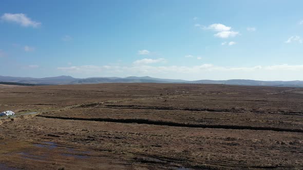 Flying Above Peatbog By Glenties in County Donegal  Ireland