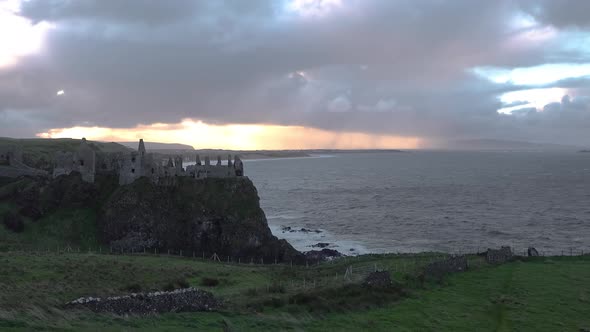 Dramatic Sky Above Dunluce Castle County Antrim Northern Ireland