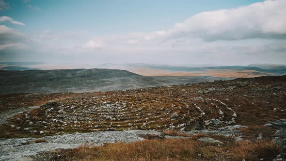 Time lapse from the summit of Saana fell.  On the foreground you can see Troy Town.