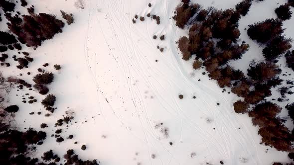 From Great Heigh Fairytale Mountain Landscape Snow Covered Alpine Sharp Peaks