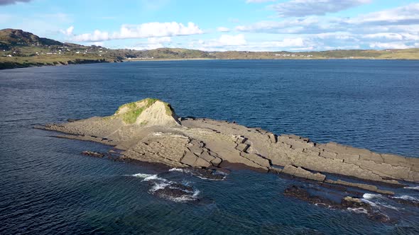 Aerial View of the Beautiful Donegal Coast By Largy at the Secret Waterfall  Ireland