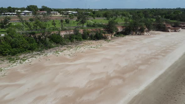 Low Moving Shot of Cliffs at Casuarina Beach in Darwin, Northern Territory