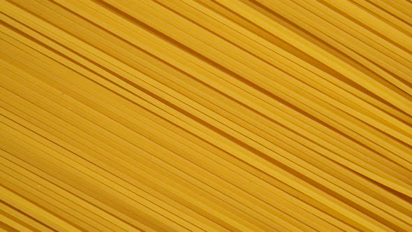 Italian pasta spaghetti top view, sliding shot