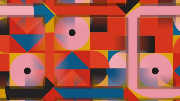 Beautiful colorful pattern of geometric shapes