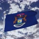 Michigan Flag With Sky - VideoHive Item for Sale