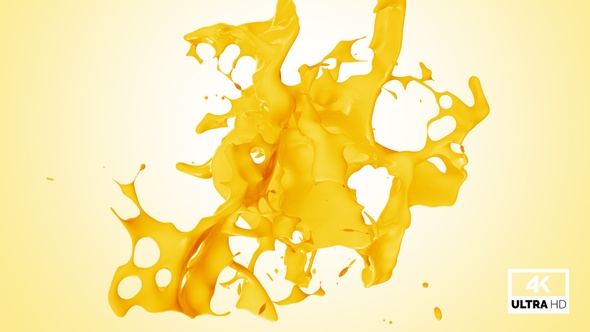 Abstract Fresh Mango Juice Splash V1