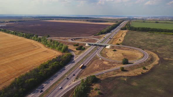 Highway Interchange Multiple Road Intersection