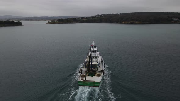 Drone Footage Fishing Boat