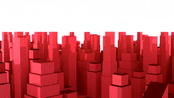 3D layout of modern city