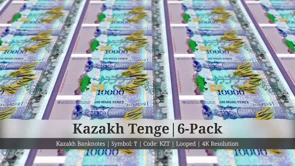 Kazakh Tenge | Kazakhstan Currency - 6 Pack | 4K Resolution | Looped