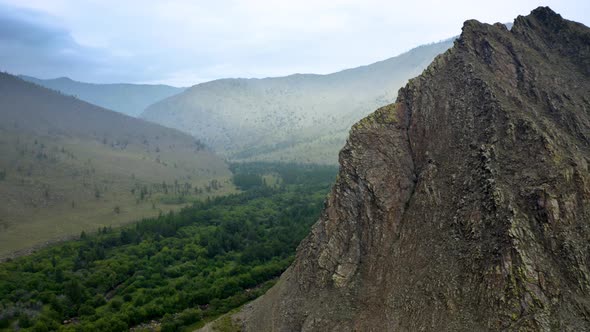 Mountain Sarma Gorge River and Forest