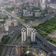 Aerial View. Modern Architecture of a Big City, The Intersection of Two City Highways - VideoHive Item for Sale