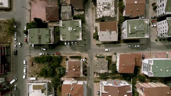 aerial view of the houses