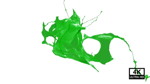 Collision Of Streaming Green Paint Splash V6 alt