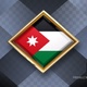 Jordan Flag Rotating Badge 4K Looping with Transparent Background - VideoHive Item for Sale