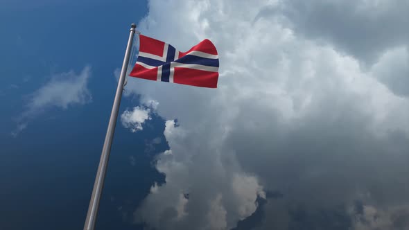 Norway Flag Waving 4K