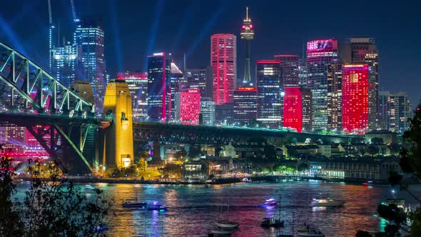 Sydney Harbour at Vivid