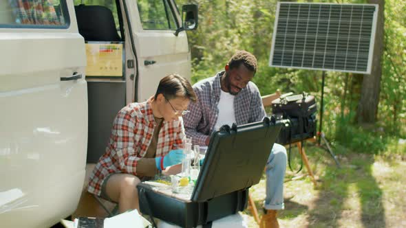 Scientists Co-working Outdoors