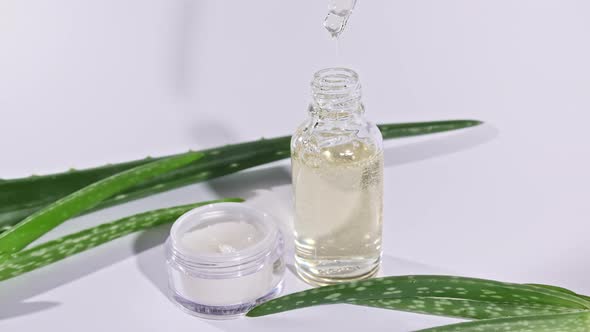 Dropper Glass Bottle with Aloe Vera Oil