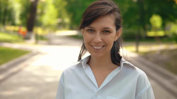 Successful Happy Woman Outdoors