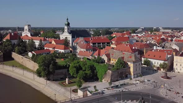 Aerial View of Gyor, Hungary