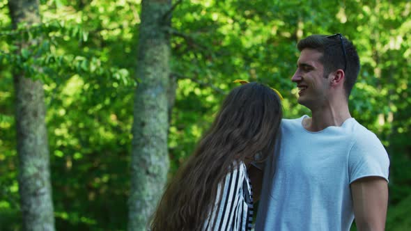 Young couple laughing