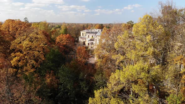 Abandoned Manor Mikhailovka Estate Palace and Park of the 19Th Century