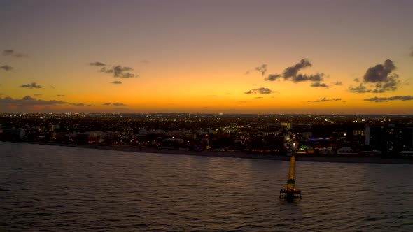 Aerial Panorama Deerfield Beach Fl