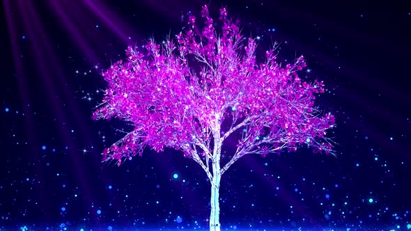 Purple Particles Tree