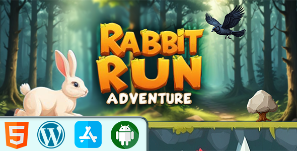 Rabbit Run Adventure Game - HTML5 Construct3 Game