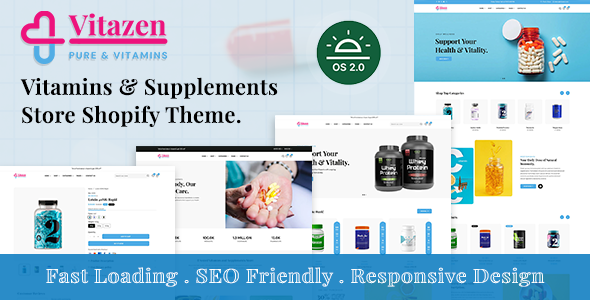 Vitazen – Vitamins & supplements Store Shopify Theme OS 2.0 – 0 Sold!