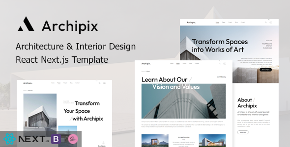 Archipix | Architecture and Interior Design React Next Js Template – 0 Sold!