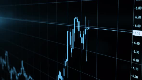 Bullish Candles Graph of Crypto Currency Online. Quotes of Eth and Btc at Stock Exchange. Stock