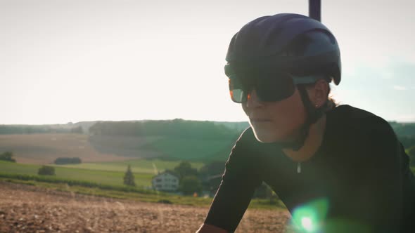 Cycling Training Woman Close up