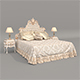 Classic European Style Bed Set 70 - 3DOcean Item for Sale