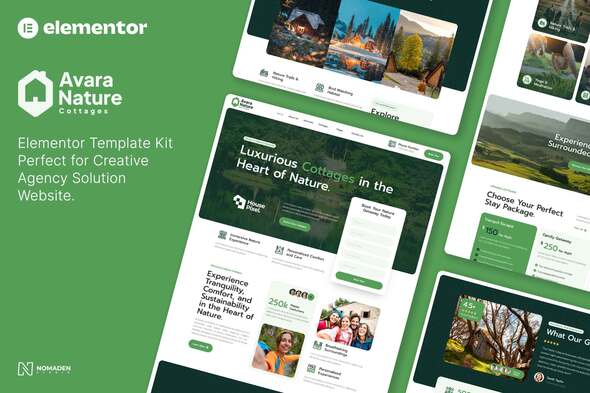 Avara - Nature Cottages Elementor Template Kit