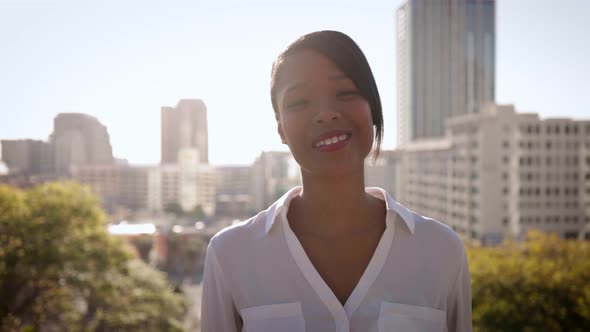 Portrait of a mixed ethnicity business woman