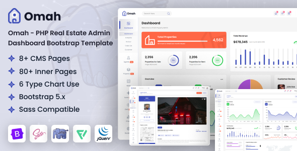 Omah – PHP Real Estate Admin Dashboard Bootstrap Template – 0 Sold!