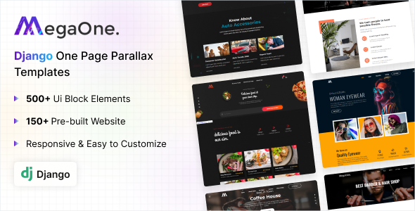 MegaOne – One Page Multipurpose Django Template – 0 Sold!