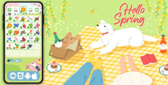 Hello Spring - Spring Merge HTML5 Game, Construct 3