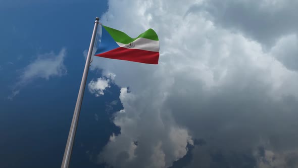 Equatorial Guinea Flag Waving 2K